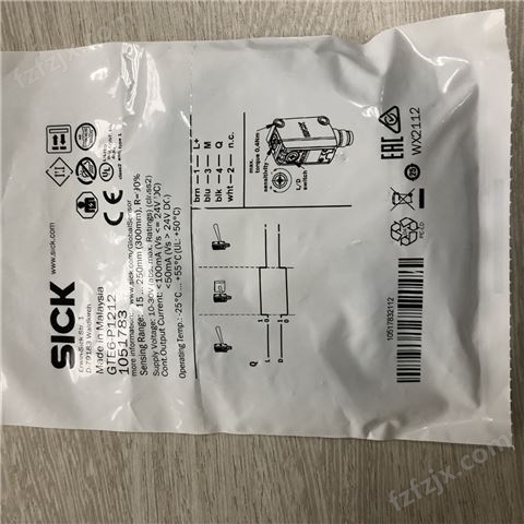 西克SICK德国 迷你型光电传感器 GTE6-P1212 订货号: 1051783